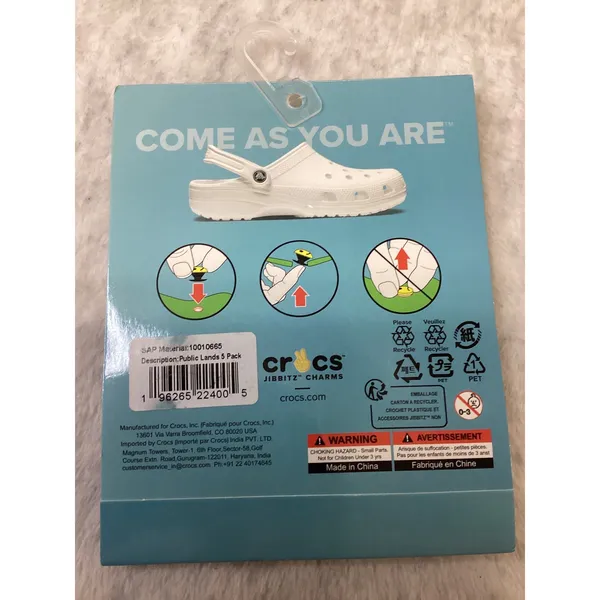 Crocs Jibbitz Public Lands 5 Pack Shoe Charms Camping Hiking Outdoor No plastic - Image 3