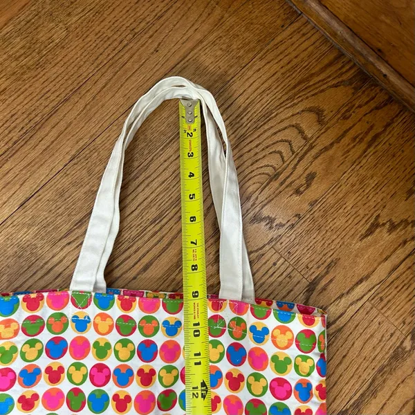 Disney Mickey Mouse Multicolor Rainbow Canvas Tote Bag - Image 12
