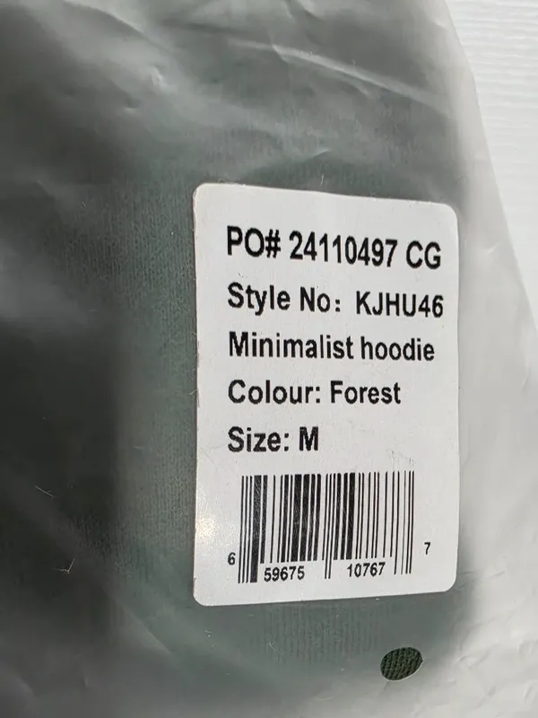 Comfrt Minimalist Hoodie - Forest - Size M - KJHU46 - Image 9