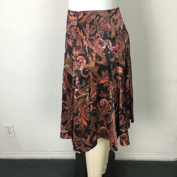 Worthington Women's Skirt Size 6 Flare Boho Cottage Women’s Skirt Size 6 Fit /Flare Floral Silky. - Image 9