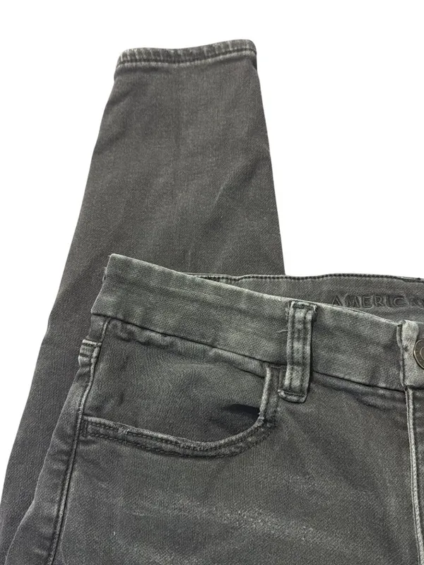 American Eagle Curvy Super Hi Rise Jegging Black Next Level Stretch Distress 10 - Image 3