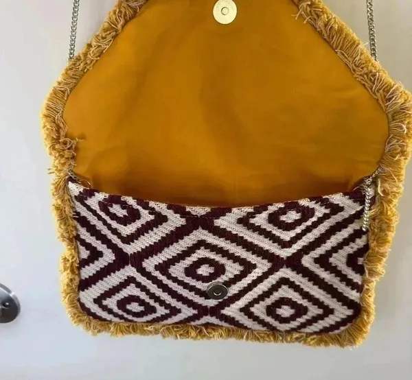 Promod Multi Beaded Fringe Clutch medium multicolor Gold - Image 5