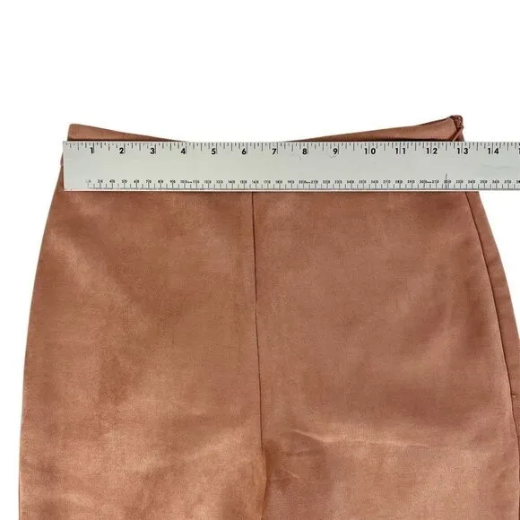 L'Atiste By Amy Light Brown‎ Taupe Faux Suede Crop Tube Top Pants Set Size Small - Image 5