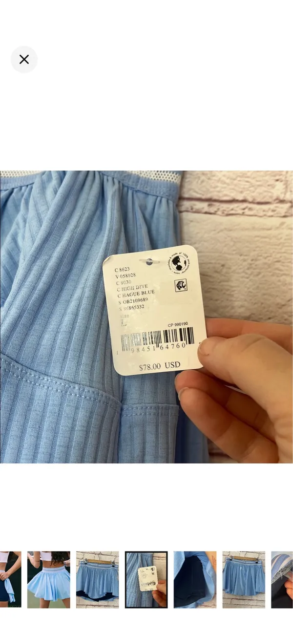Free People Movement The Sultry Short in Hague Blue nwt - Image 5