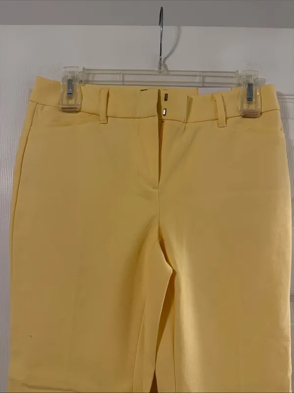 White House | Black Market Sunny Yellow Cropped Dress Pants size 2P brand new inseam 24” waist 28” - Image 3