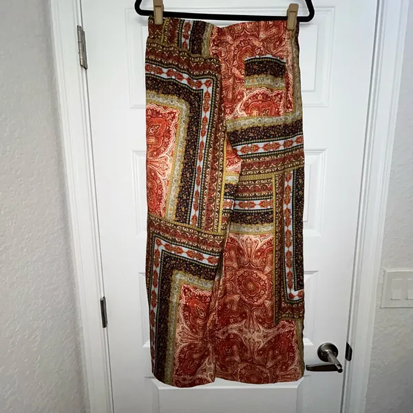 Industry Republic Boho Mix Print Pull On Wide Leg Statement Pants Size M - Image 9
