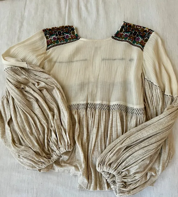Free People Embroidered Blouse - Image 5