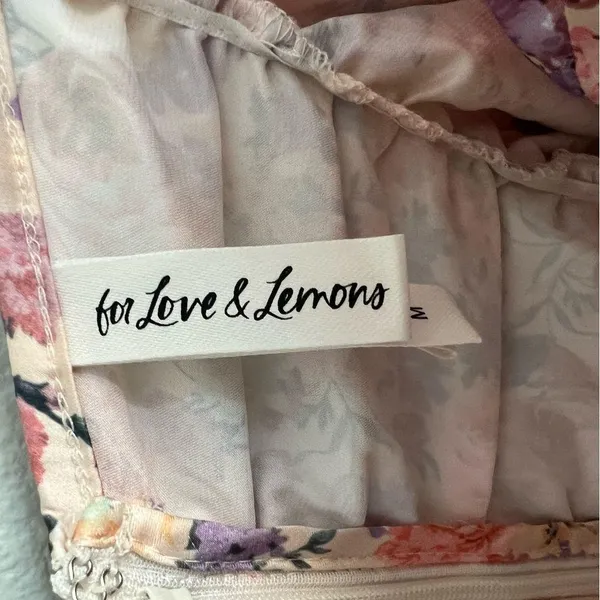 For Love And Lemons Multi-Color Floral Gardenia Mini Dress. Size Medium - Image 14
