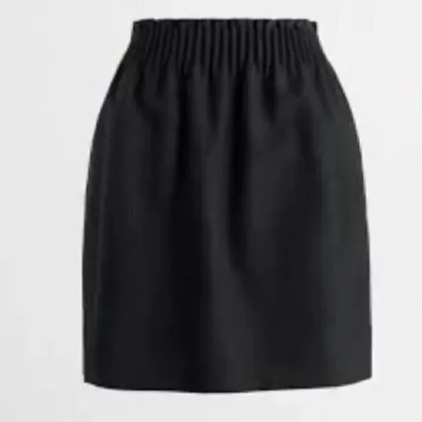 J. Crew Factory Women's Size 6 Sidewalk Skirt Black Wool Blend Pockets 95435‎ - Image 2