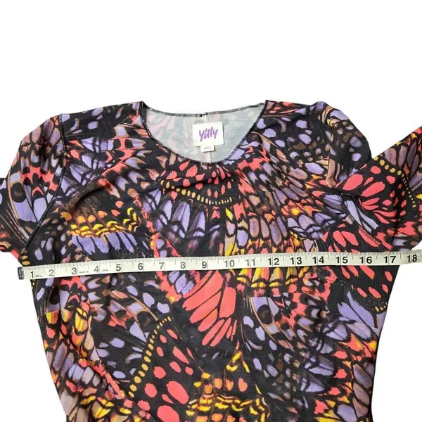 Yitty Mesh Me Smoothing Long Sleeve‎ Thong Bodysuit Size: L - Image 4