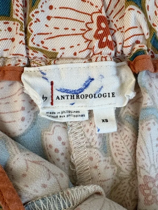 EUC Anthropologie Georgine Skirted Shorts Teal Floral Size XS - Image 6