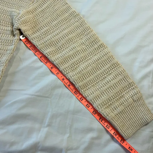 Cabincore NWT XXL Cream Knit Sweater Oversized Cottage Layering Pull Over - Image 4
