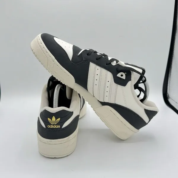 Women‎ Size 9 Adidas RIVALRY LOW Lifestyle Shoes Carbon/Talc/Cloud White/Black - Image 6