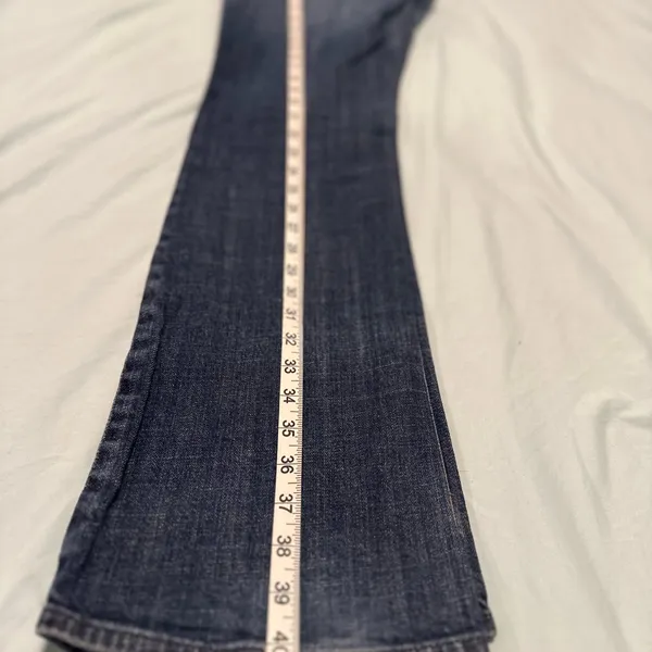 VTG Y2K 7 For All Mankind Sz: 28 Flare Jeans Indigo Low Rise Stretch USA. - Image 5