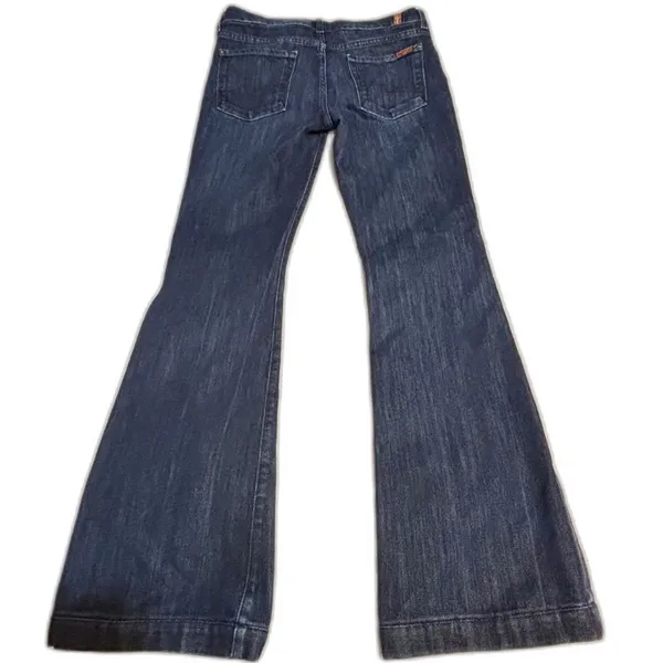 7 For All Mankind Charlize Bootcut Jeans Dark Wash Size 30 Made in USA - Image 11