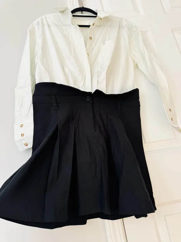 Anthropologie Twofer Buttondown Shirt Dress, Size M - Image 11