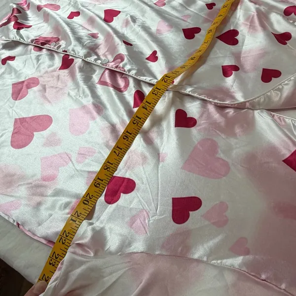 Women's Two Piece Silky Pink Long Sleeve and Pant Pajamas Size XXL #260422 - Image 6