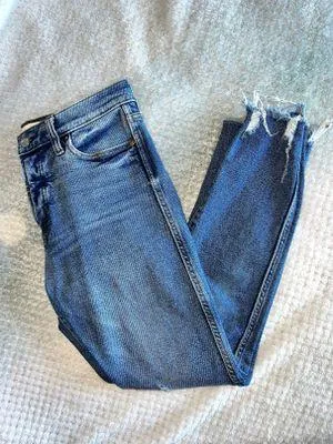 High Waisted Slim Straight Jeans - Image 3