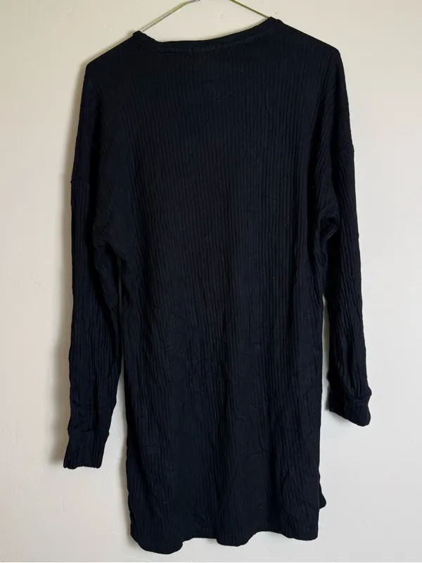 Beyond Yoga Everyday Black Ribbed Long Sleeve Tunic Top Size Large - Image 5