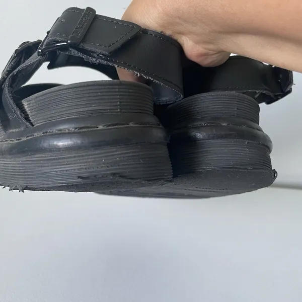 Dr. Martens Voss Hydro Black Leather Sandals Strappy Platform Women's Size 9 - Image 8