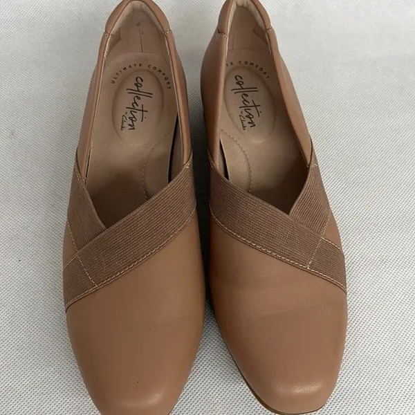 Sz 11 New Clarks Collection Juliet Dahlia Slip-On Loafer Taupe Solid pink blush - Image 3
