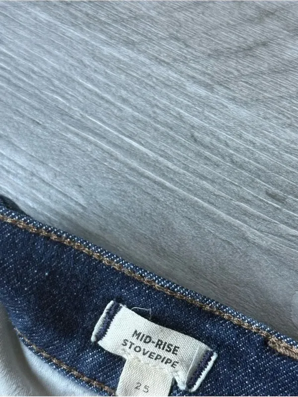 Madewell Mid Rise Stovepipe Jeans Dark Wash 25” Waist - Image 4