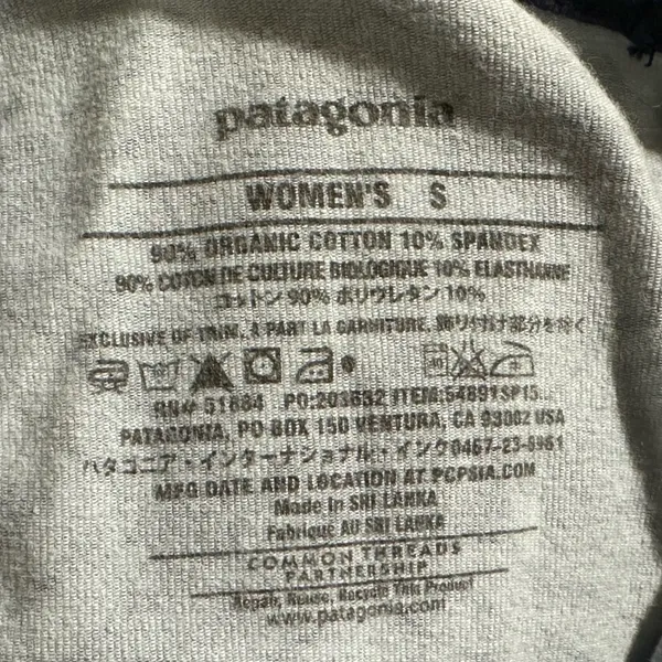 PATAGONIA razor back tank top with Bra size Small blue organic cotton - Image 9