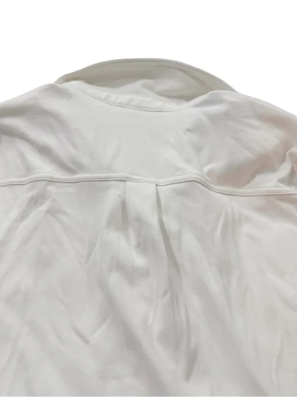32 Degrees Heat White Soft Brushed Knit Button Down Shirt Pockets Medium Women's - Image 9