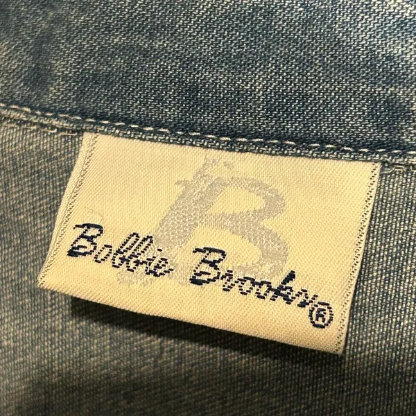 Bobbie Brooks Top Womens Blue Wash Button Up Long Sleeve Size Large. Christmas - Image 7