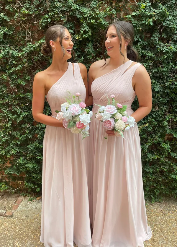Azazie Bridesmaids Dress Molly Blushing Pink Bridesmaid Dress - Image 5