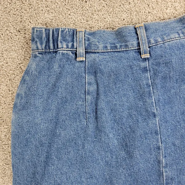 VTG Denim & Co Jean Skirt Womens 8 Blue Cotton Medium Wash Pockets USA - Image 11