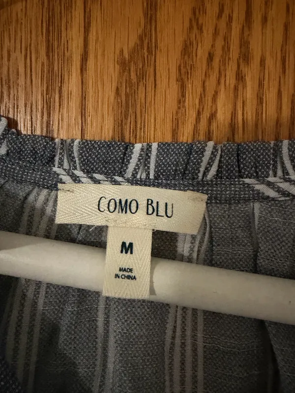 Como Blu Crochet Trim Top Blue Size M - Image 2