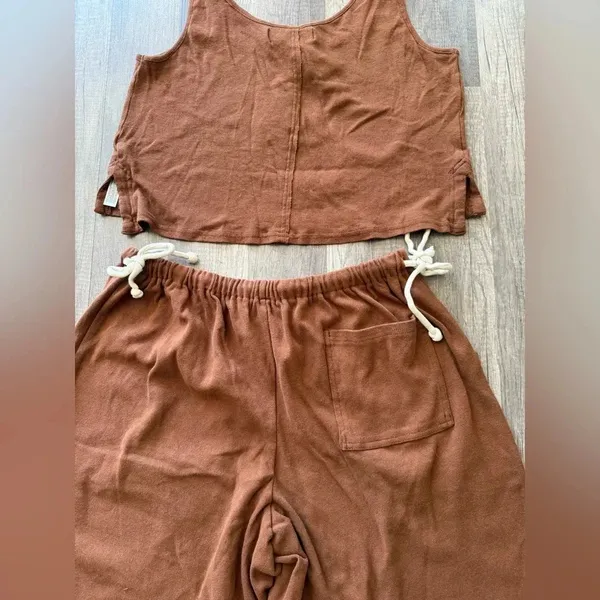 NWOT FREE PEOPLE FP BEACH Matching Bermuda And Cropped Top Matching Set Small - Image 8