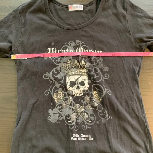 Y2K Yachtclub Pirate Queen T Shirt XL Old Town San‎ Diego CA Graphic Top Bling - Image 7