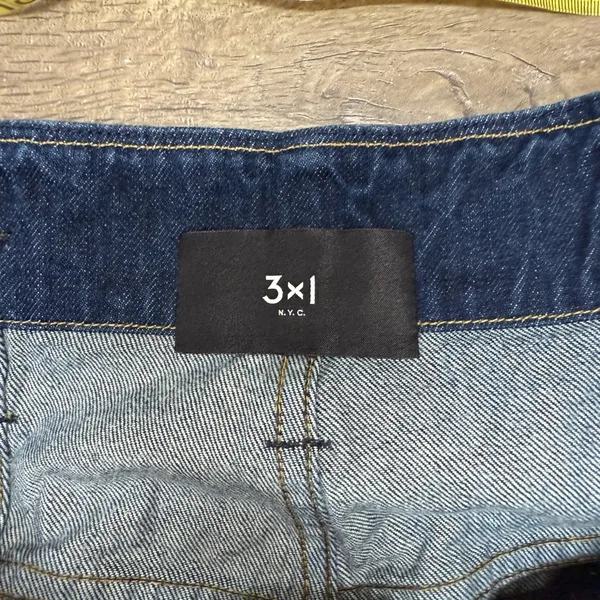 3x1‎ Kelly Paperbag Waist Dark Denim Crop Jeans Size 32 - Image 3