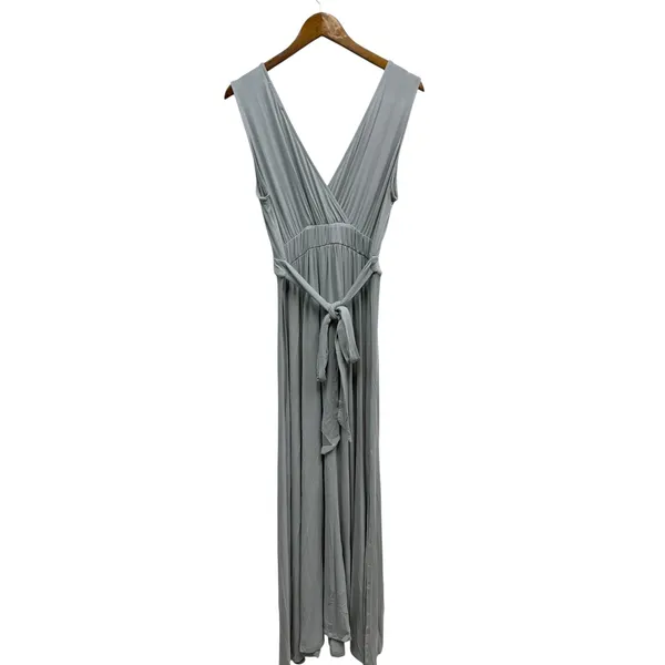 Lulus Surplice Neck Sleeveless Jersey Maxi Dress in Dusty Mint size XS NWT - Image 3