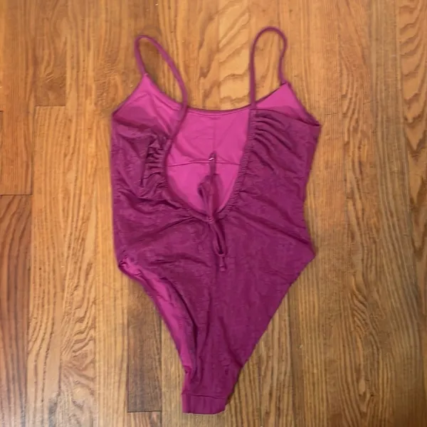 Andie Swim Liku One Piece Swimsuit Aura Magenta Lace‎ Small NWT - Image 5