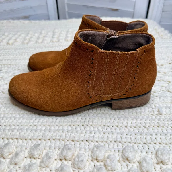 EARTH Women's 9 Buxton Suede Leather Ankle Boot Shoe Cognac Brown - Image 12