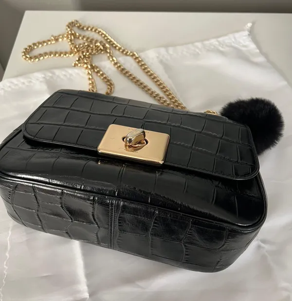 Embossed Crocodile Cassidy Chain Crossbody/Shoulder Bag - Image 6