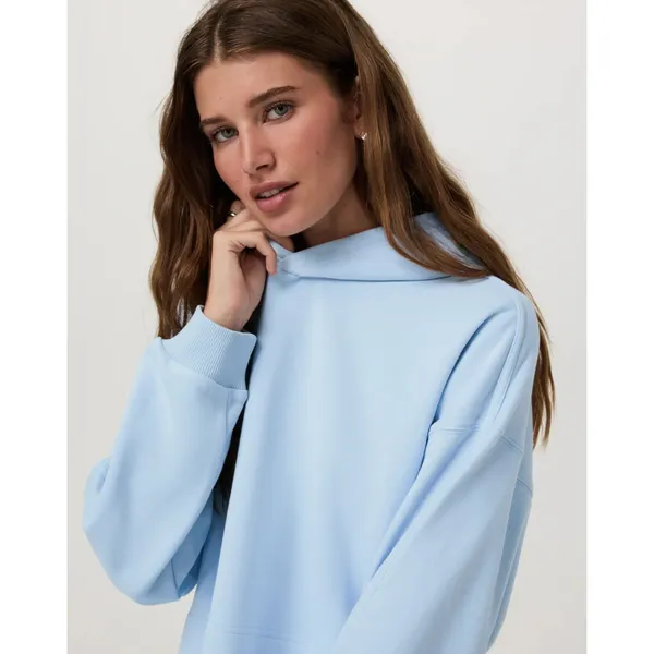 VUORI Sedona Crop Hoodie in Crystal Blue Size Small - Image 2