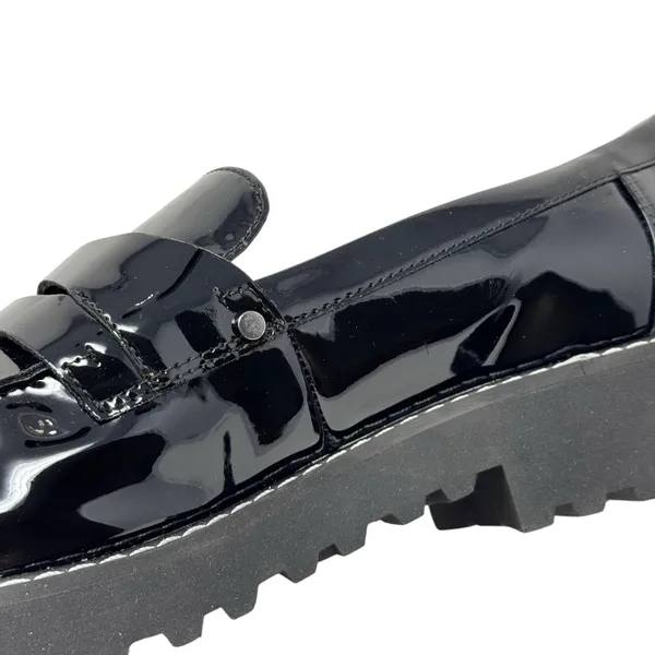Franco Sarto Women's Cassandra Black Platform Penny Loafers Size 10 - Image 7
