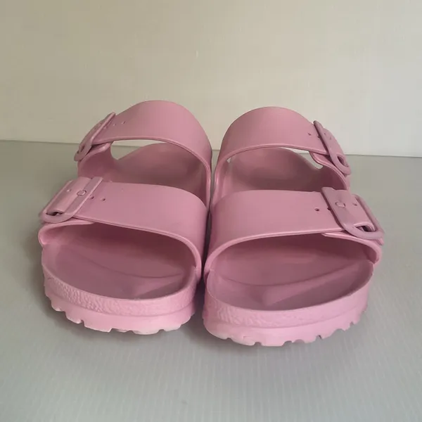 Birkenstock EVA Pink Two Strap Sandals Waterproof Women 39 Made in Germany - Image 4