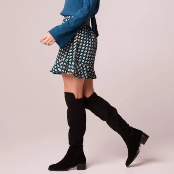 Band of Gypsies Colette Teal Geometric Mini Skirt Size M Cottagecore - Image 5