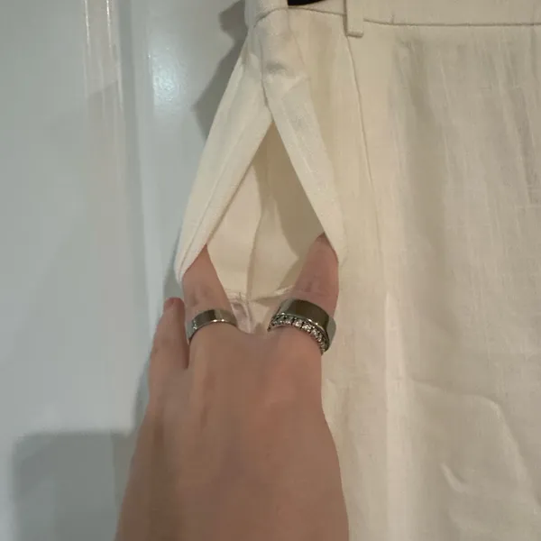 beige botany boutique linen pants White Size M - Image 2