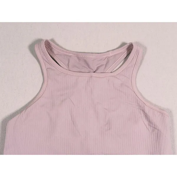 Lululemon Ebb to Street Cropped Tank Top Size 12 Pink Haze Racerback Gym Yoga - Image 5