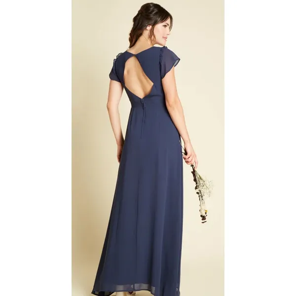 Modcloth You're Flowing Places Dark Blue Maxi Dress Size 2 NWT!!! - Image 2