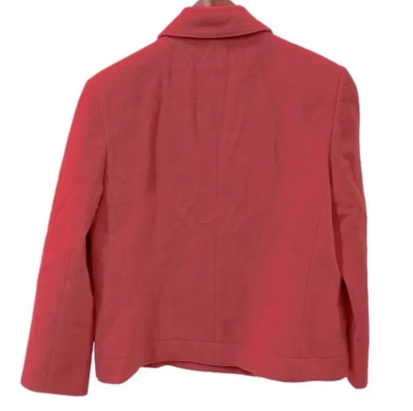 Vintage Harve Benard Dusty Pink Double Breasted Wool Cashmere Pea Coat 10 - Image 5
