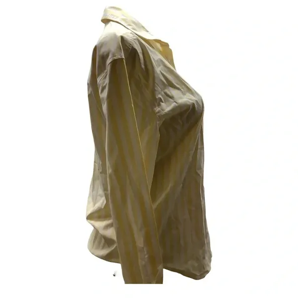 Casa Cabana Bethany Butter Yellow Striped Button Down Shirt Size Small New - Image 2
