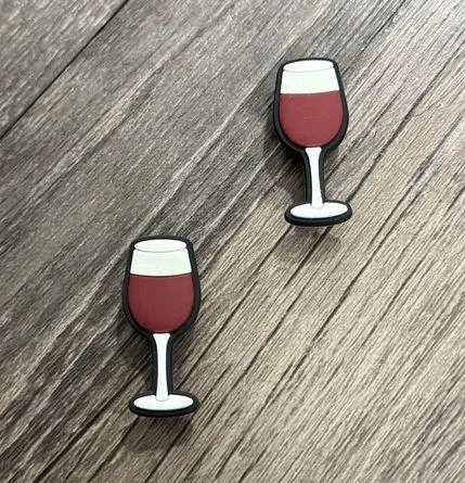 Red Wine Glass Alcohol Charm For Crocs Shoe Charms - 2 Pieces - Image 3