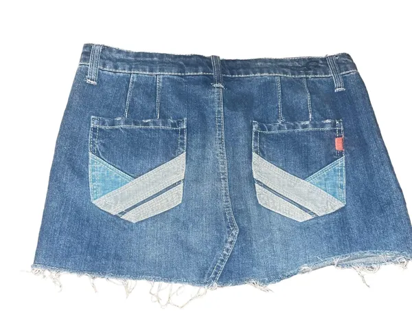 American Eagle Distressed Denim Mini Skirt - Image 2